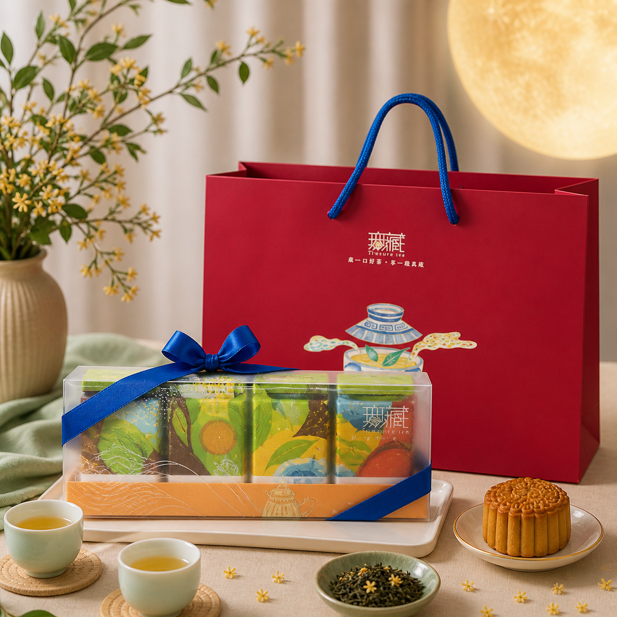 【台中好禮標章】無藏 綜合紅茶精緻四入木盒禮 — 鴻運當頭(金萱紅茶+小葉種紅茶+紅玉紅茶+紅韻紅茶)✿90F019